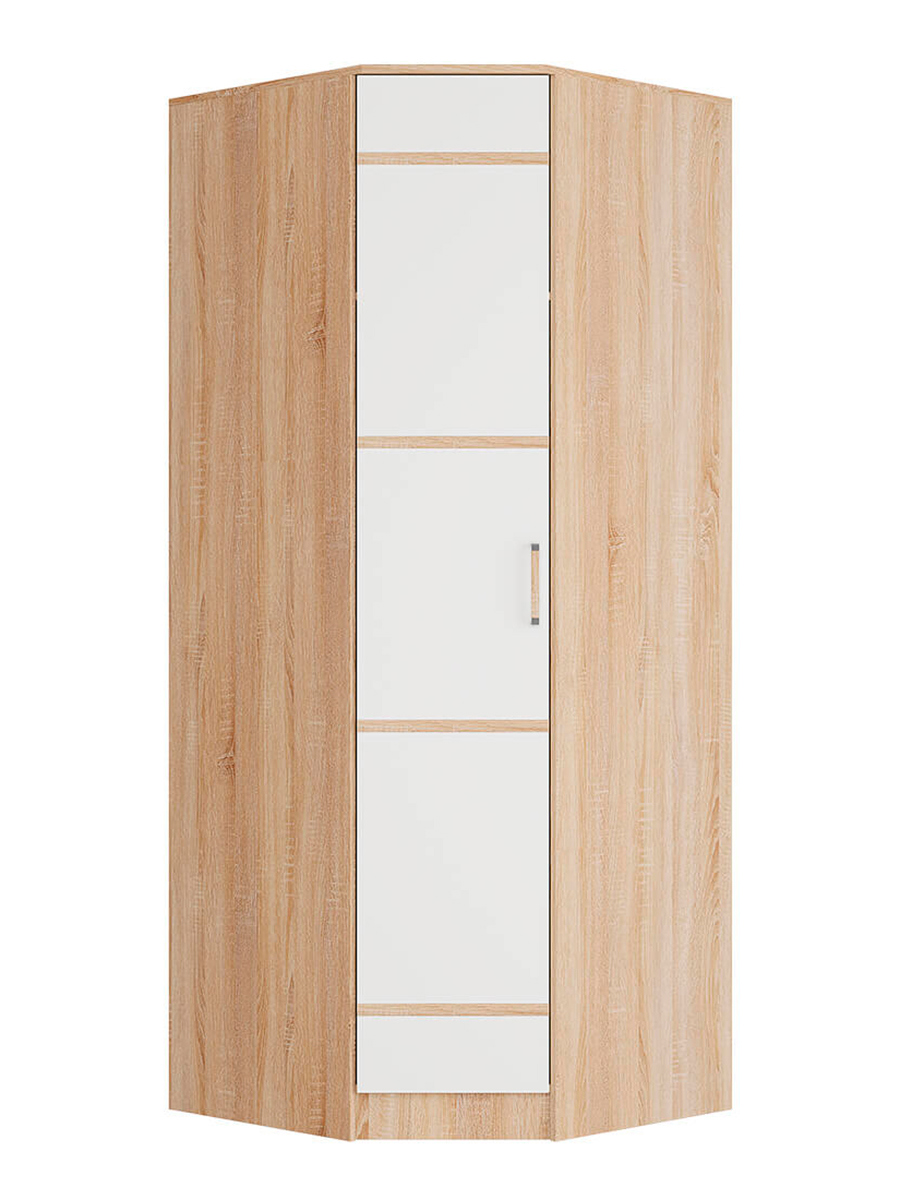 Изображение товара Угловой шкаф Сакура BTS из ЛДСП дуб сонома и белый 221 см