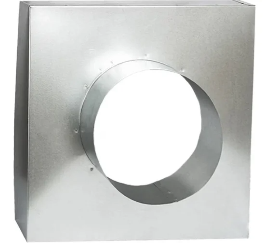 Изображение товара Адаптер под решетку Шамрай KCD 450x450 мм D200 мм оцинкованная сталь цвет серый