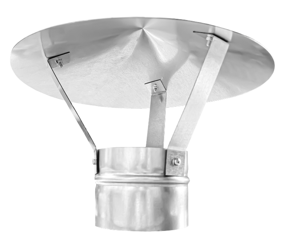 Изображение товара Зонт для дымохода Шамрай ZontKraft D130 мм оцинкованная сталь цвет серый