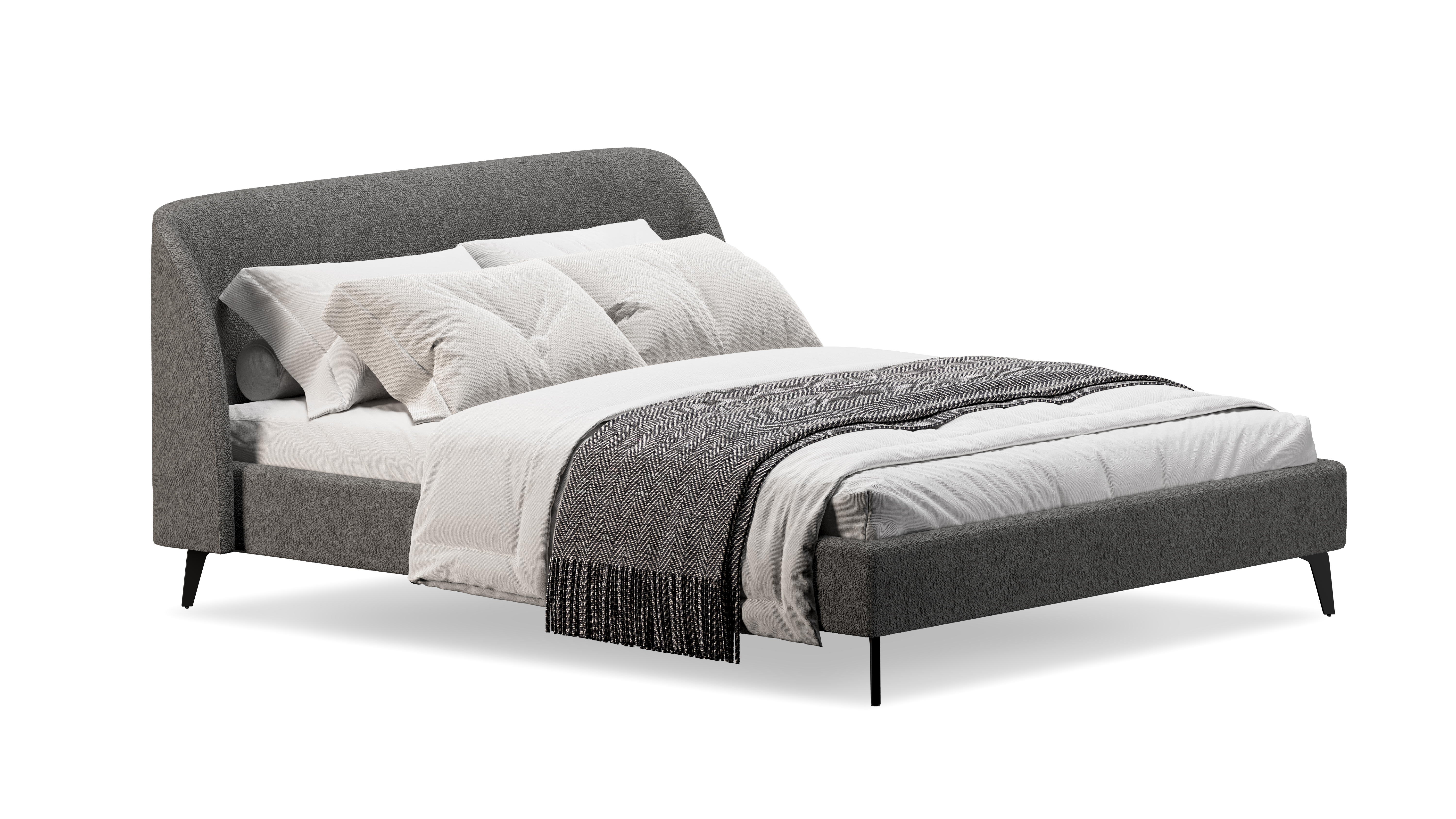 Изображение товара Кровать Мebelroom Мосс Соул995 203x95x214 см темно-серая ЛДСП