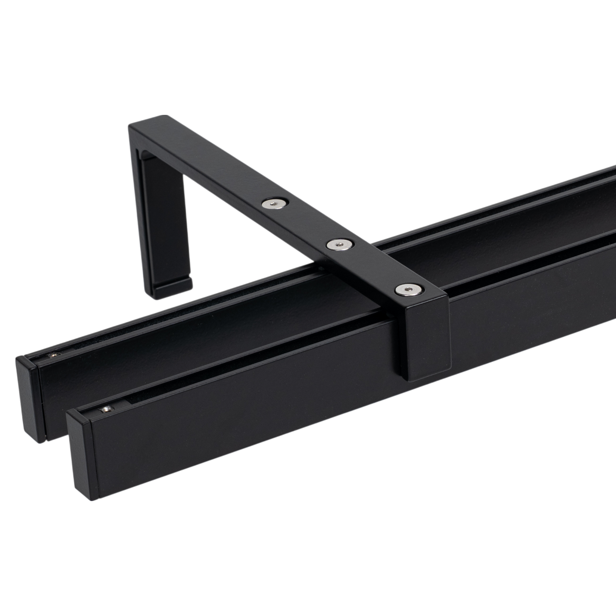 Изображение товара Настенный карниз двухрядный Orbis Mini 200 см металл цвет черный