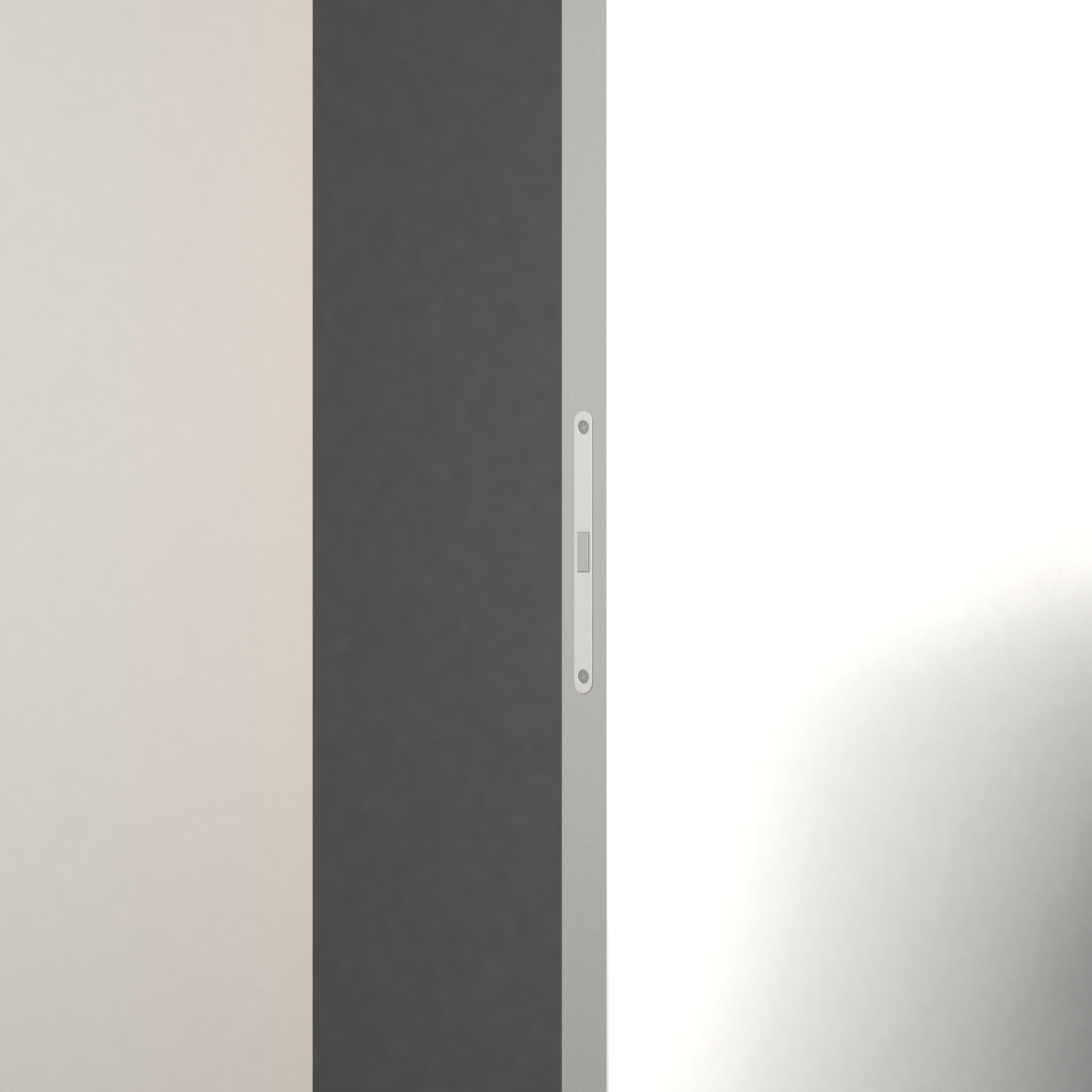 Дверь межкомнатная глухая INVISIBL П 90x200 см эмаль белый с замком - 3