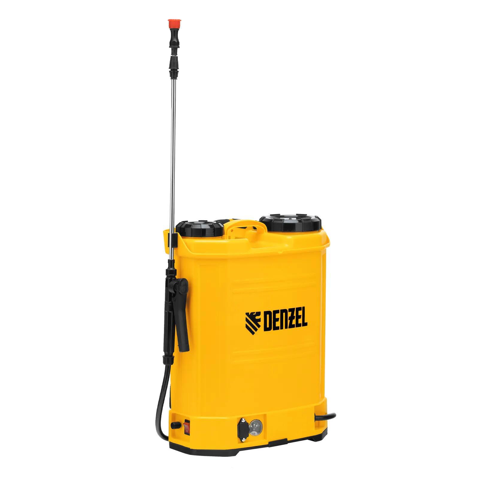 Изображение товара Опрыскиватель аккумуляторный на одно плечо Denzel D-16 LA 16 л 12 В зарядка и аккумулятор входит в комплект
