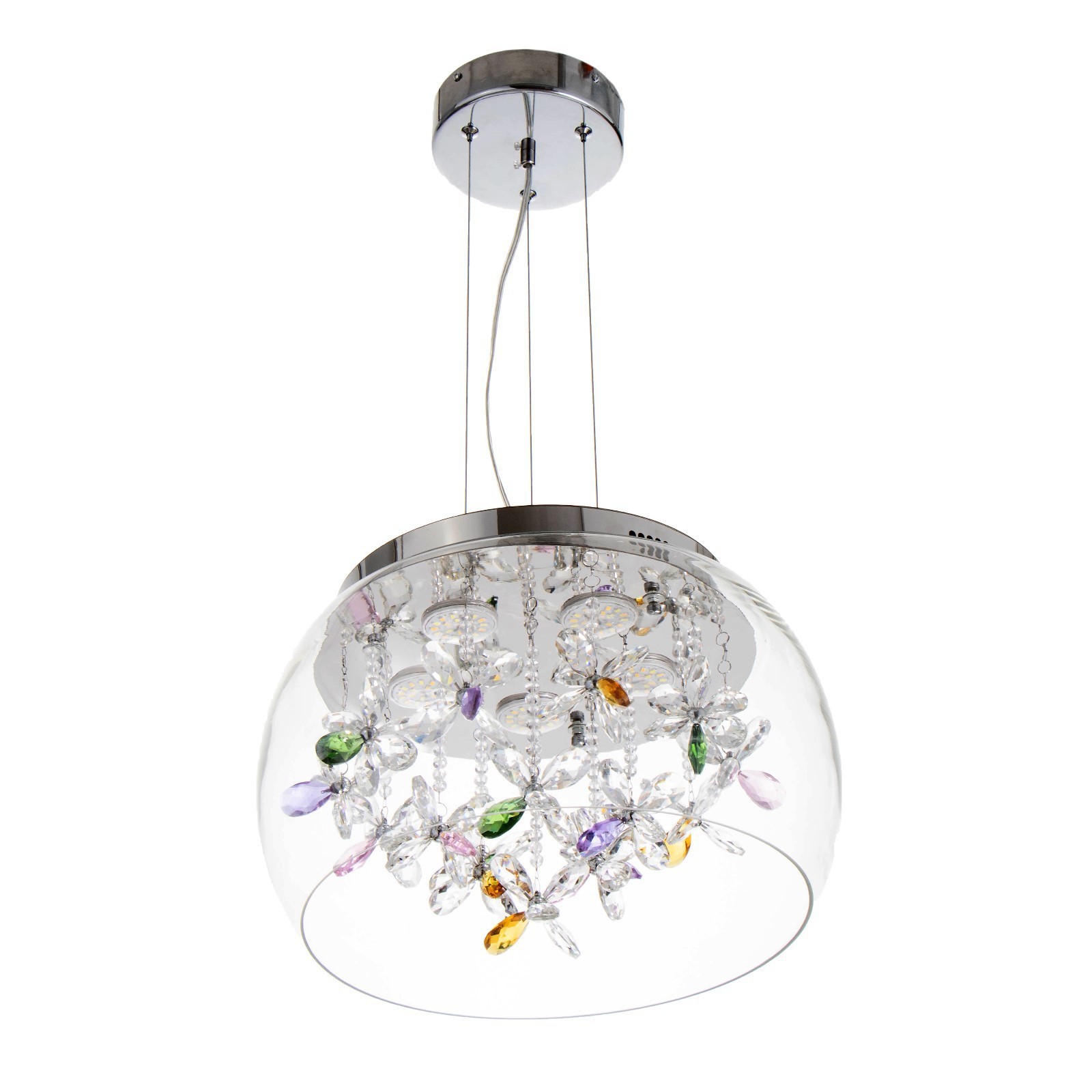 Изображение товара Люстра подвесная светодиодная Bayerlux 9222864 с пультом управление 3 м² серый