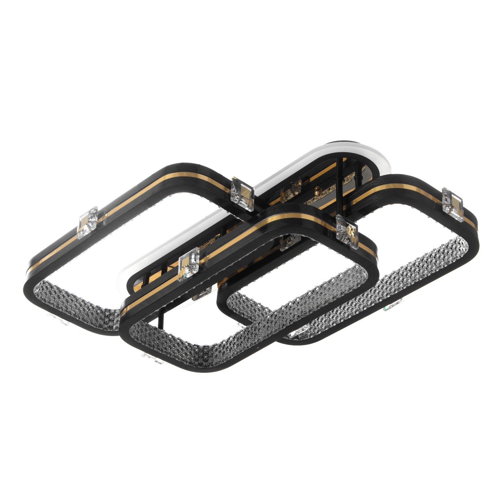 Изображение товара Люстра потолочная светодиодная Bayerlux 9644094 с пультом управления белый и золотой