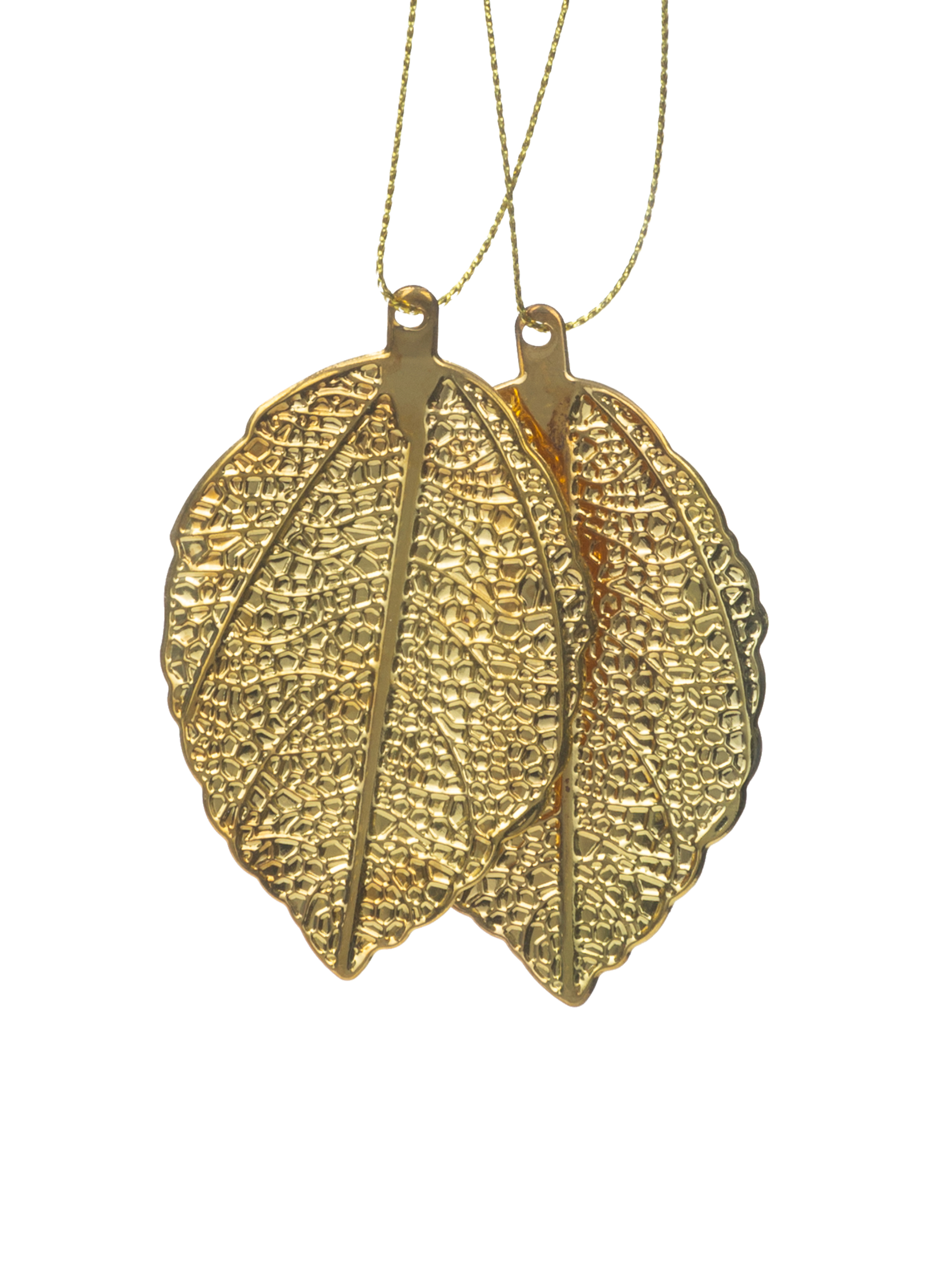 Изображение товара Подвесное украшение Осиновый лист 8x4.5 см золотой для декора интерьера