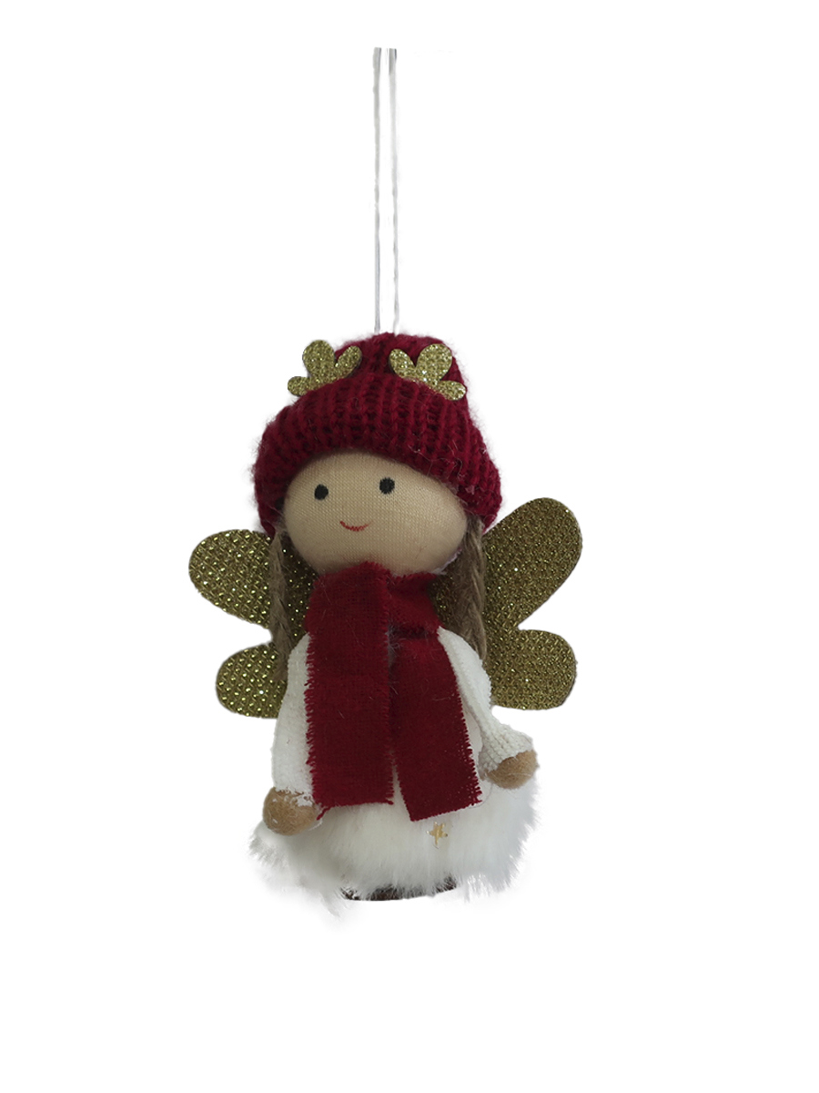 Изображение товара Подвесное украшение Фея 8.5x9x13 см красный для интерьера