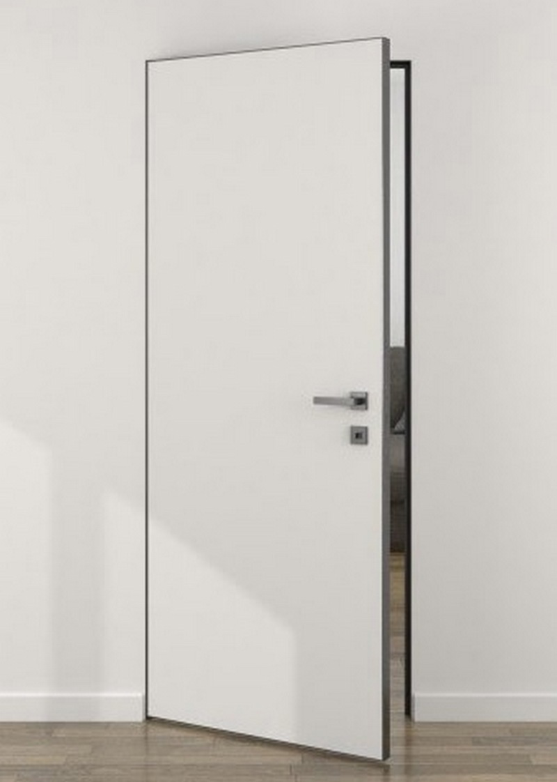 Изображение товара Межкомнатная скрытая дверь VFD Invisible BE 80x200 см белая для спальни и гостиной