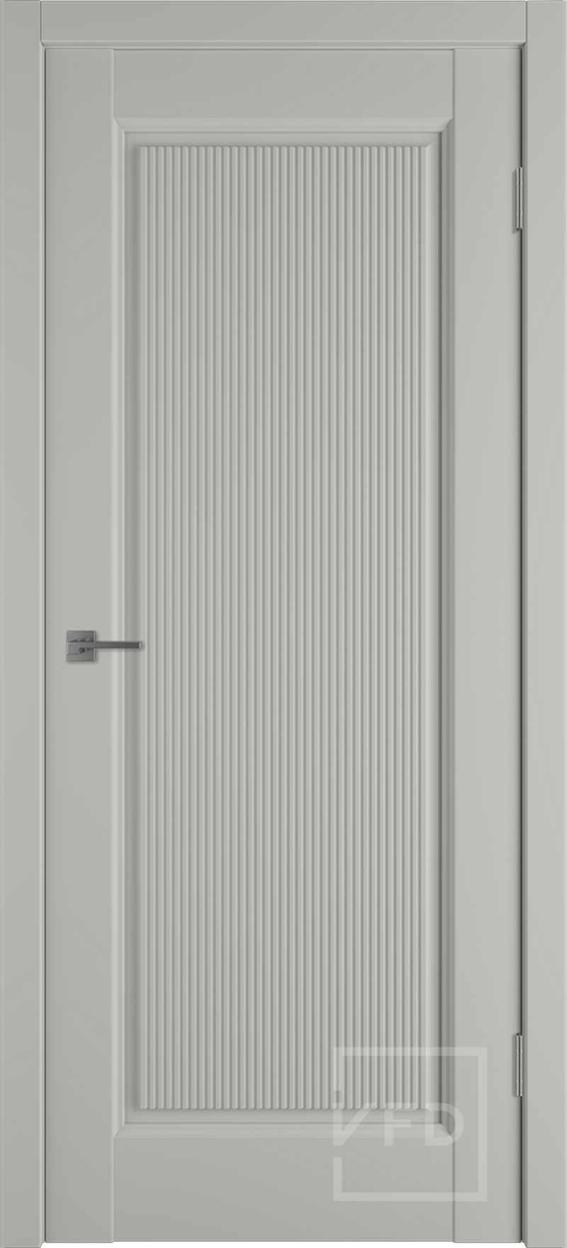 Изображение товара Комплект межкомнатной двери VFD Elegant 1VR глухая 200x60см ПВХ цвет emalex taupe с коробом и наличниками