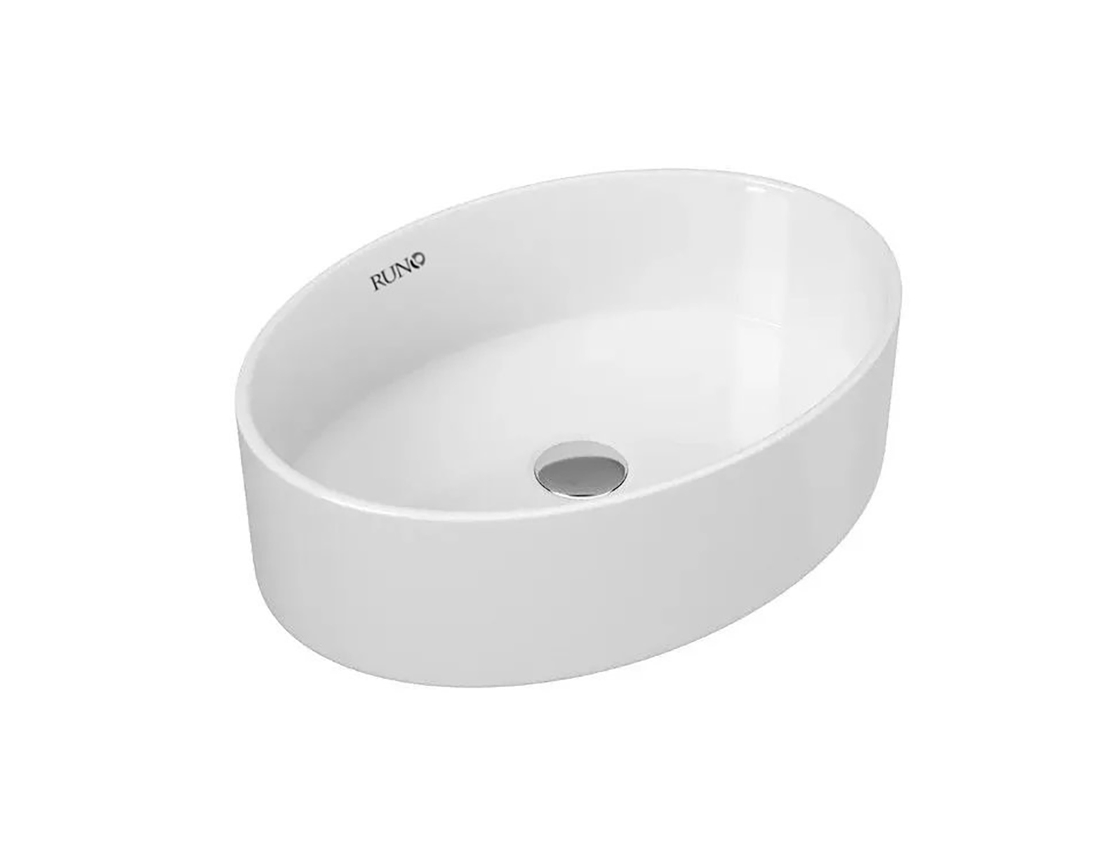 Изображение товара Тумба с раковиной Runo Андорра 85 белый матовый/чёрный раковина OVALE 50