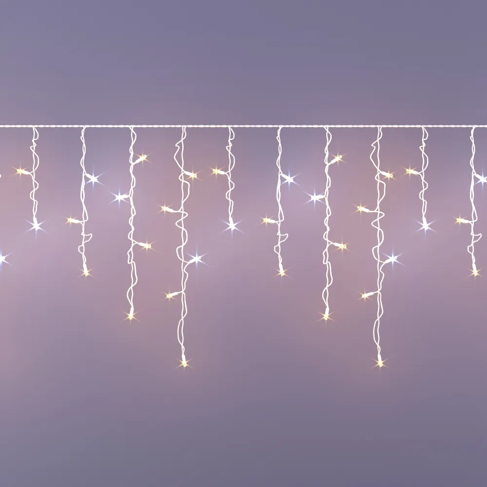 Изображение товара Светодиодная гирлянда бахрома 25 м теплый белый свет IP44