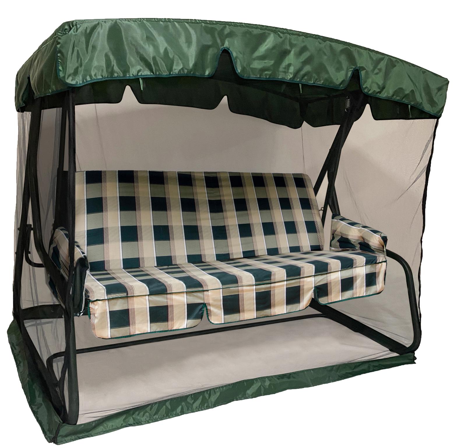 Изображение товара Качели садовые GREENGARD Эдем 3 местных до 250 кг зеленый садовые качели