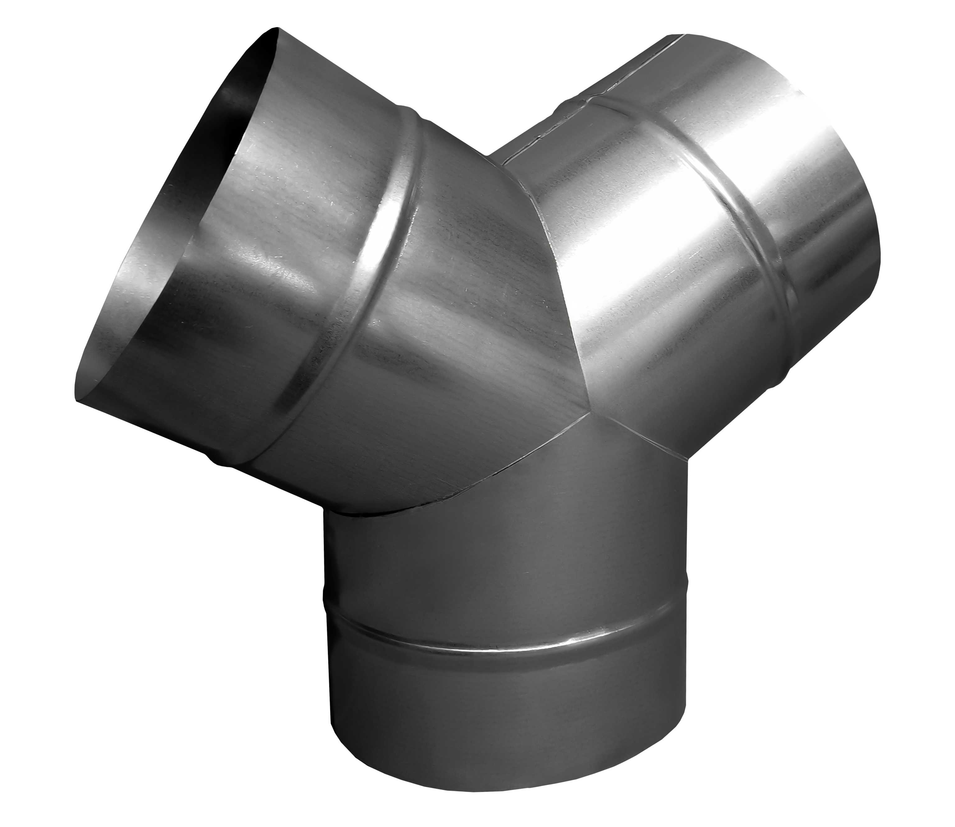 Изображение товара Тройник Y образный D120 мм из оцинкованной стали 0,5 мм ШАМРАЙ T120Y