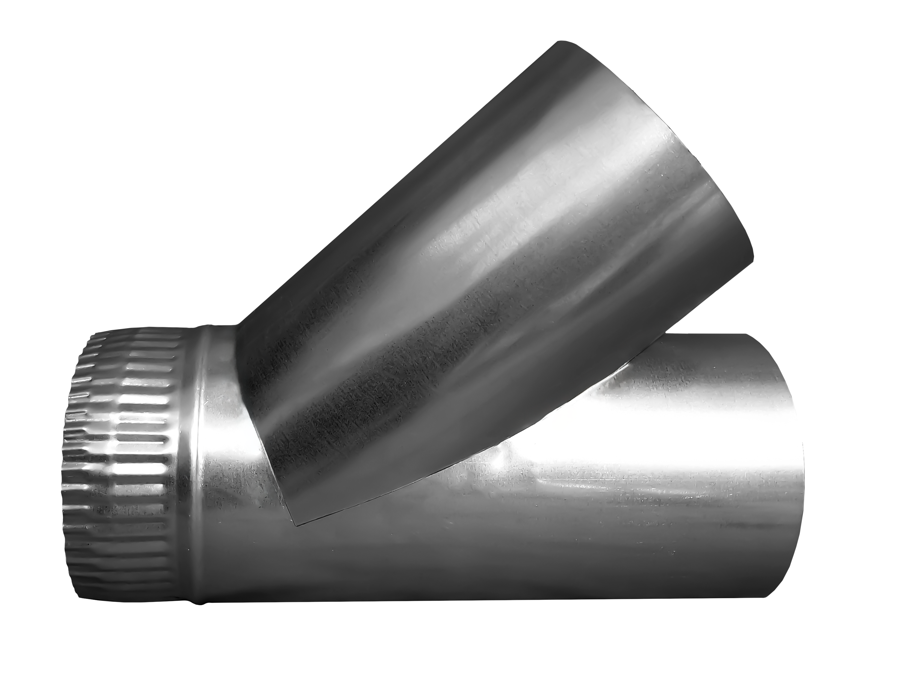 Изображение товара Тройник 45° D200 мм из оцинкованной стали для вентиляции Шамрай