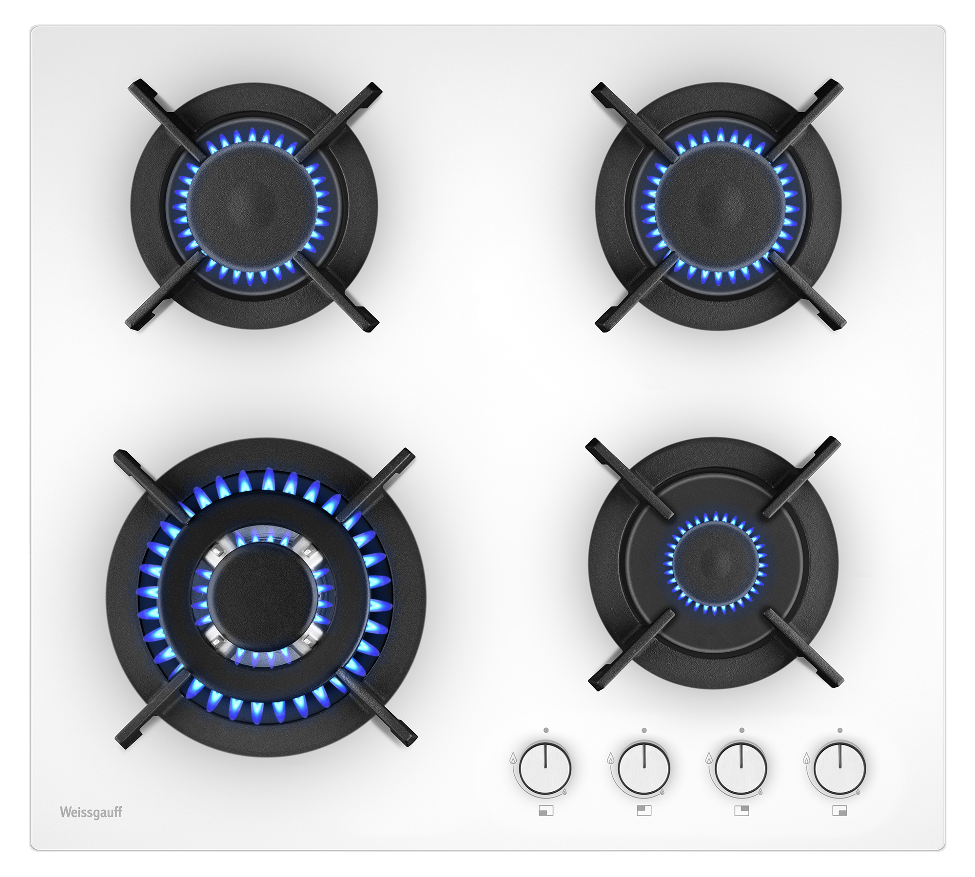 Изображение товара Газовая варочная панель Weissgauff HG 641 WGV 4 конфорки с WOK и автоматическим электроподжигом