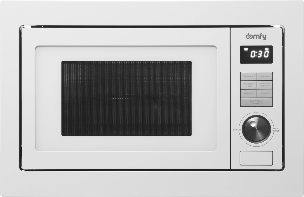 Изображение товара Встраиваемая микроволновая печь Domfy DM2540BW WG 25л 900Вт белая
