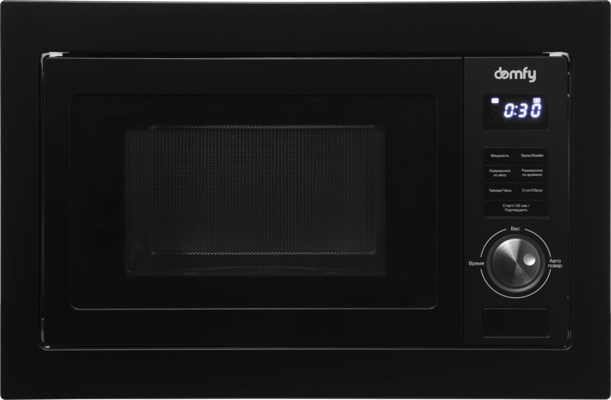 Изображение товара Встраиваемая микроволновая печь Domfy DM2540BW BG 25 л 900 Вт черная
