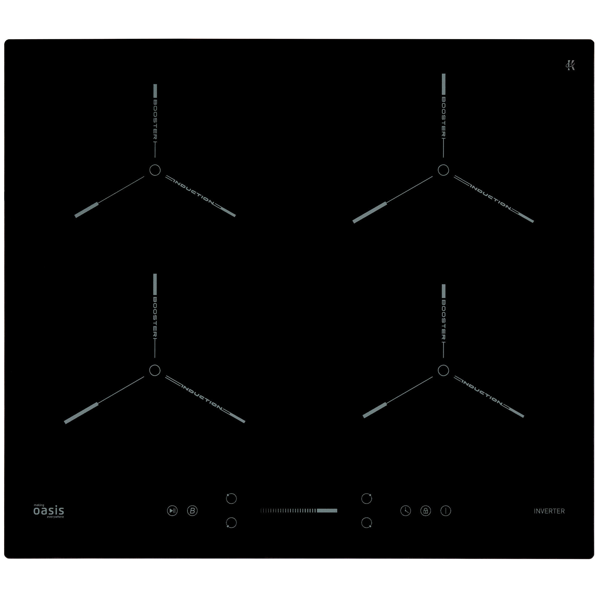 Изображение товара Индукционная варочная панель Making Oasis everywhere P-ENGD 4 конфорки черный