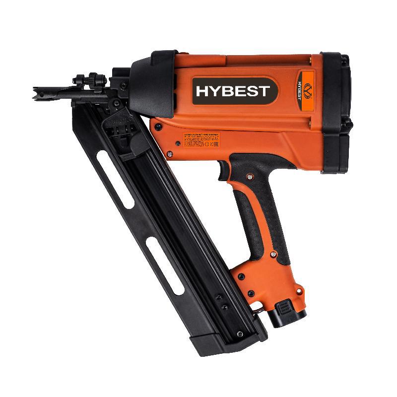 Изображение товара Пистолет гвоздезабивной газовый Hybest GFN3490B для деревянных конструкций
