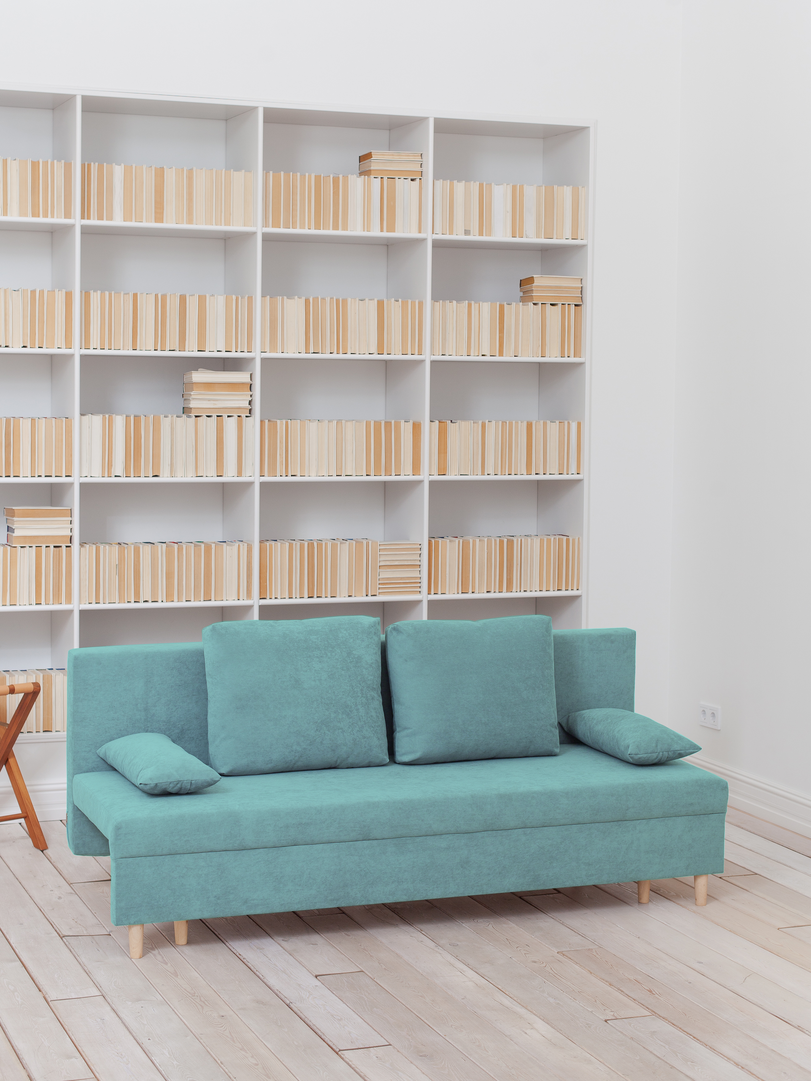 Изображение товара Раскладной диван Cityhd Токио 190x73x73 см велюр бирюзовый выгодно