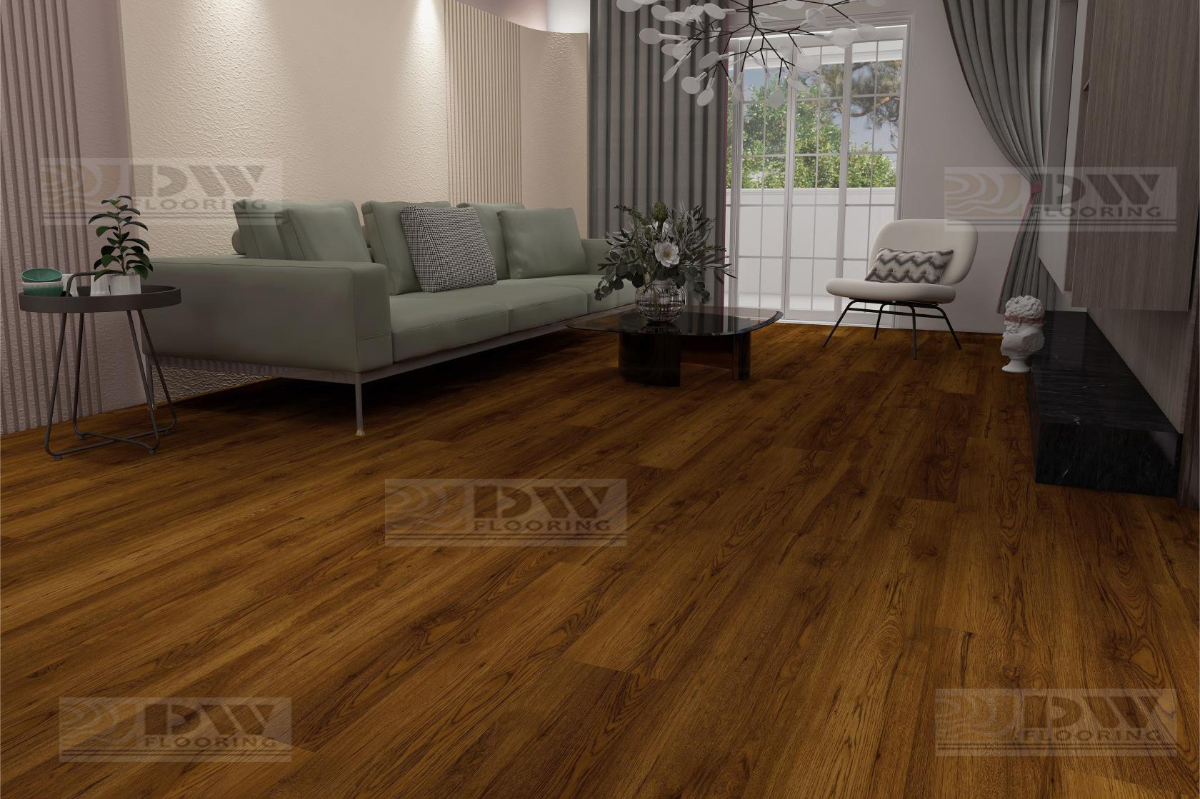 Изображение товара LVT Плитка DW flooring Люкс дуб дизайн тёмная Класс 42 толщина 2.5мм 3.14 м²