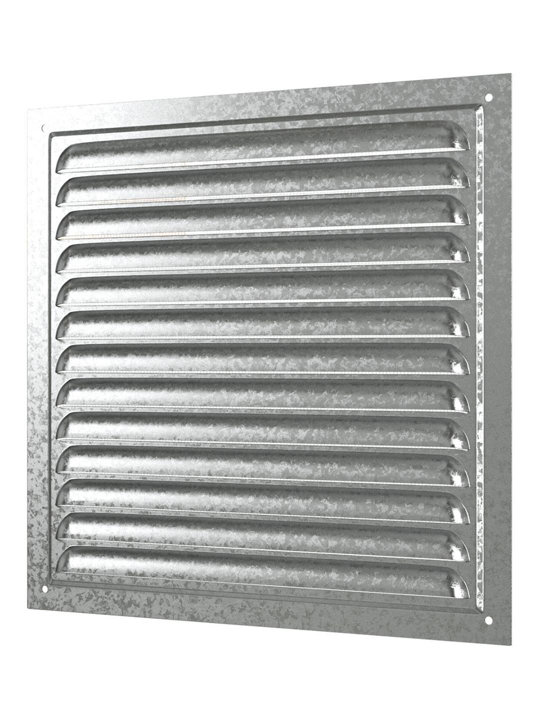 Изображение товара Решётка вентиляционная ERA 300x300 металлическая с сеткой цвет цинк