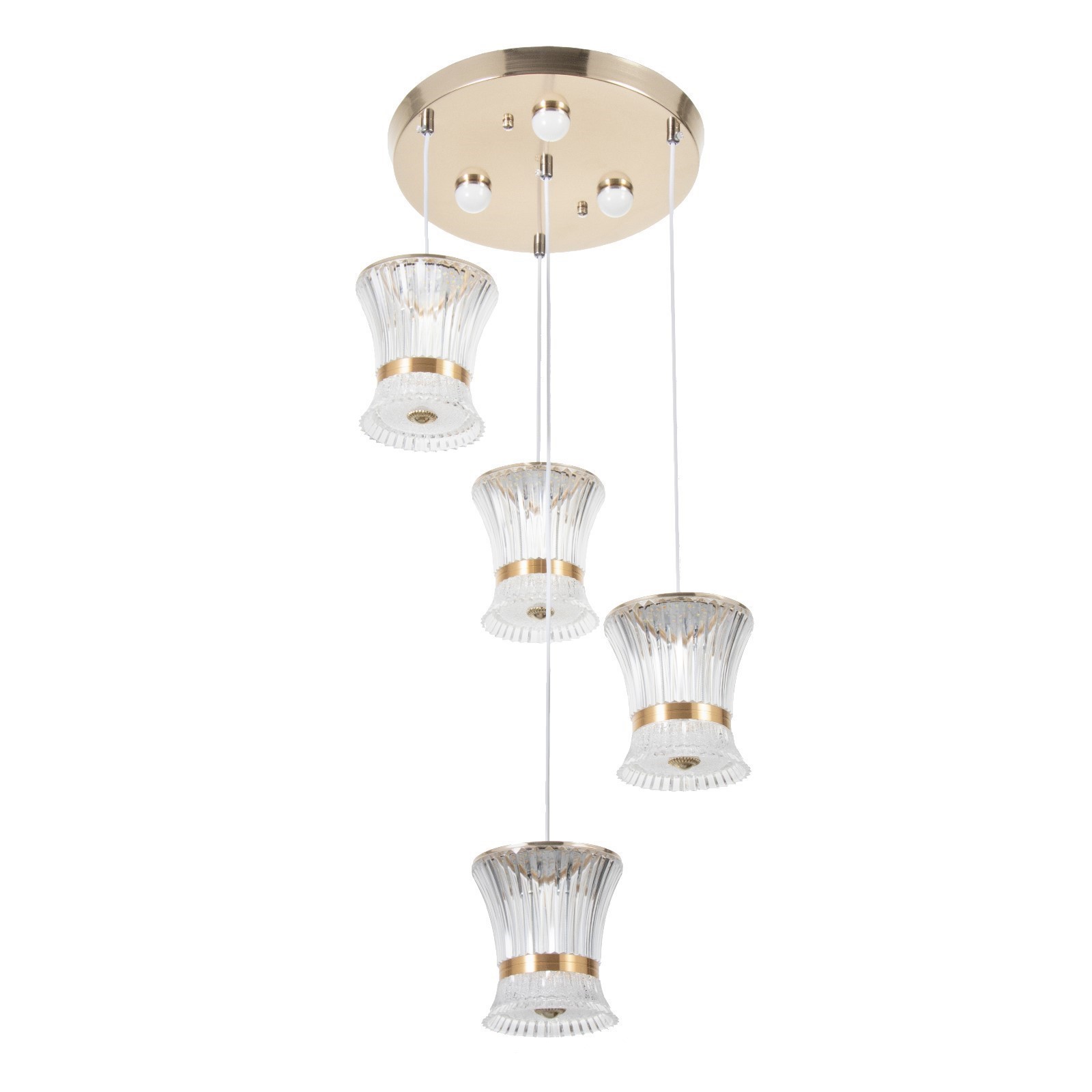 Изображение товара Светильник подвесной светодиодный Bayerlux 9626237 с пультом управления 3 м² нейтральный белый свет цвет золотой