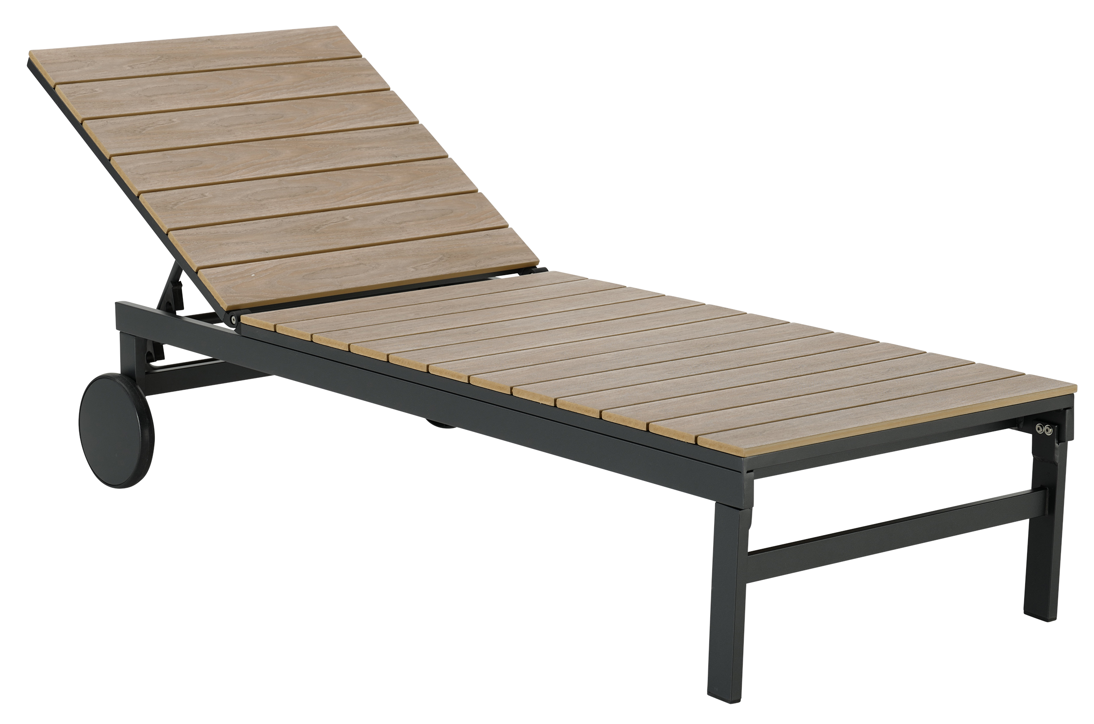 Изображение товара Шезлонг Naterial Clara 74x195x36.5 см алюминий/фанера цвет бежевый