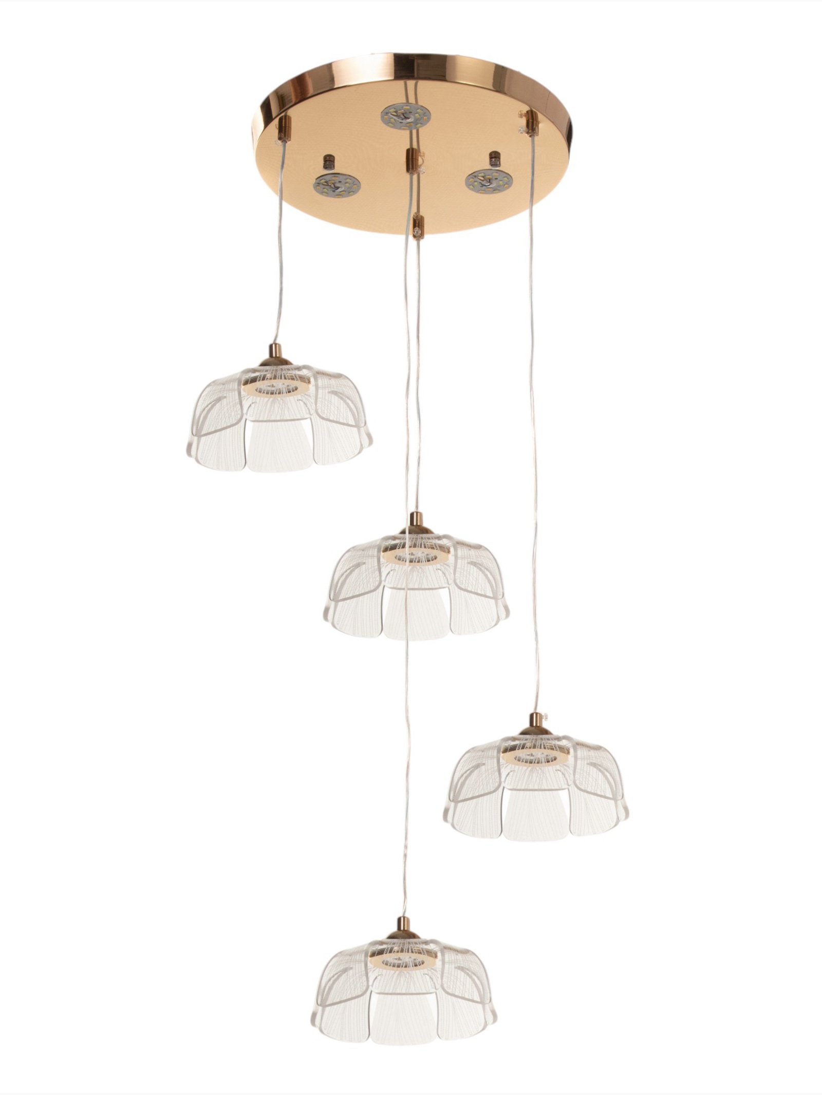 Изображение товара Люстра подвесная светодиодная Bayerlux 10547107 3 м² регулируемый белый свет цвет жёлтый/золотой