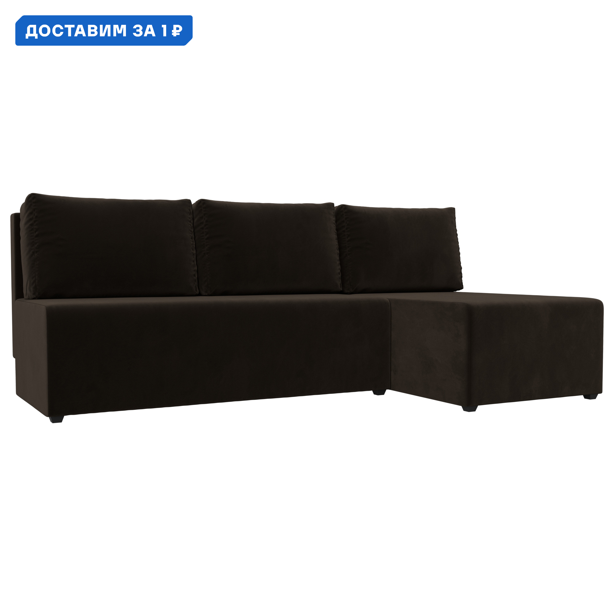 Изображение товара Угловой диван Поло правый или левый с механизмом Еврокнижка и бельевым ящиком