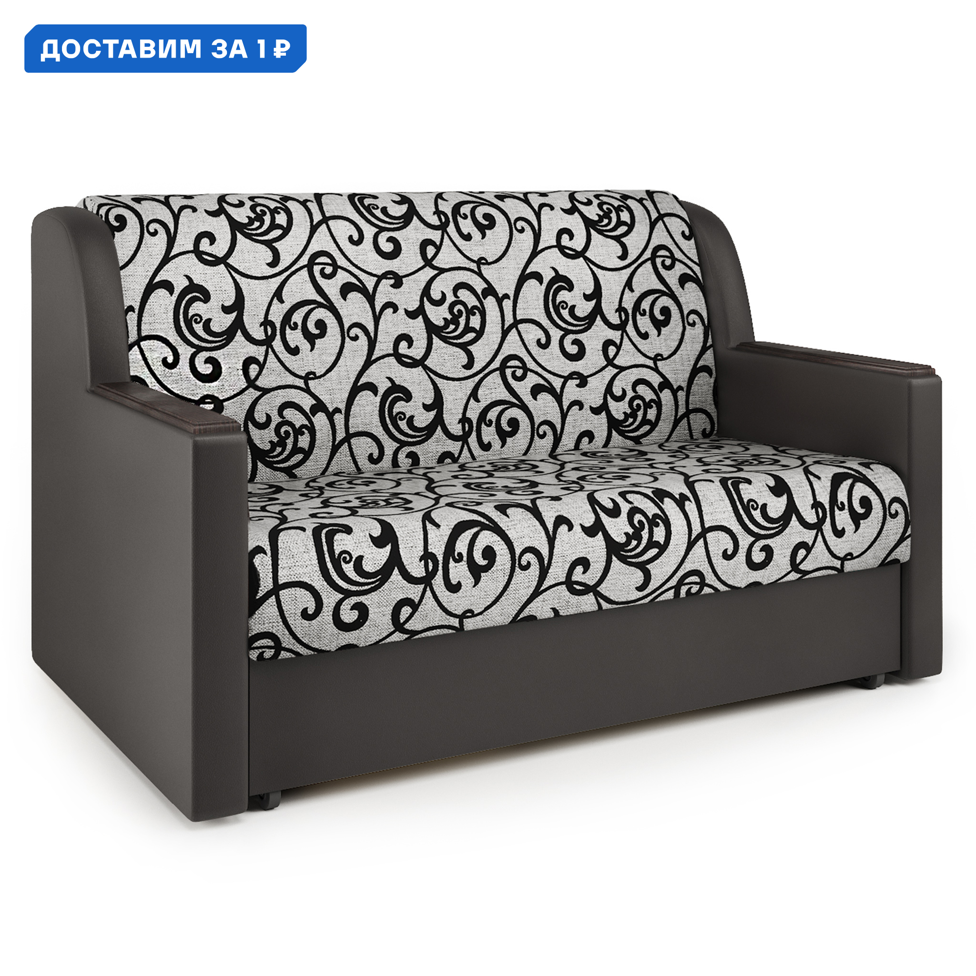 Изображение товара Диван-кровать Аккорд Д 160 180x95x110 см шенилл цвет коричневый 190422162