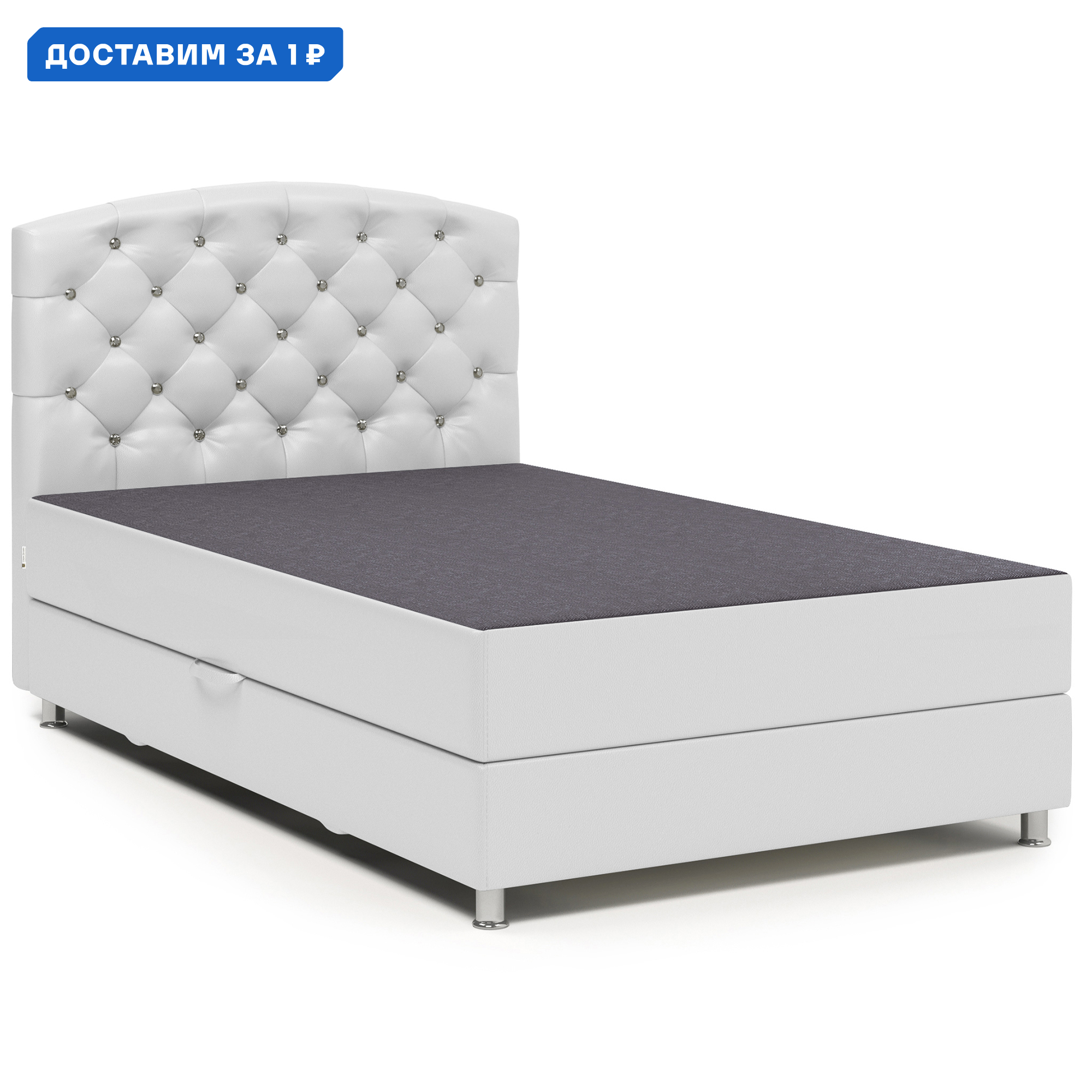 Изображение товара Кровать Премиум Люкс 160 с ящиком и матрасом, классический стиль