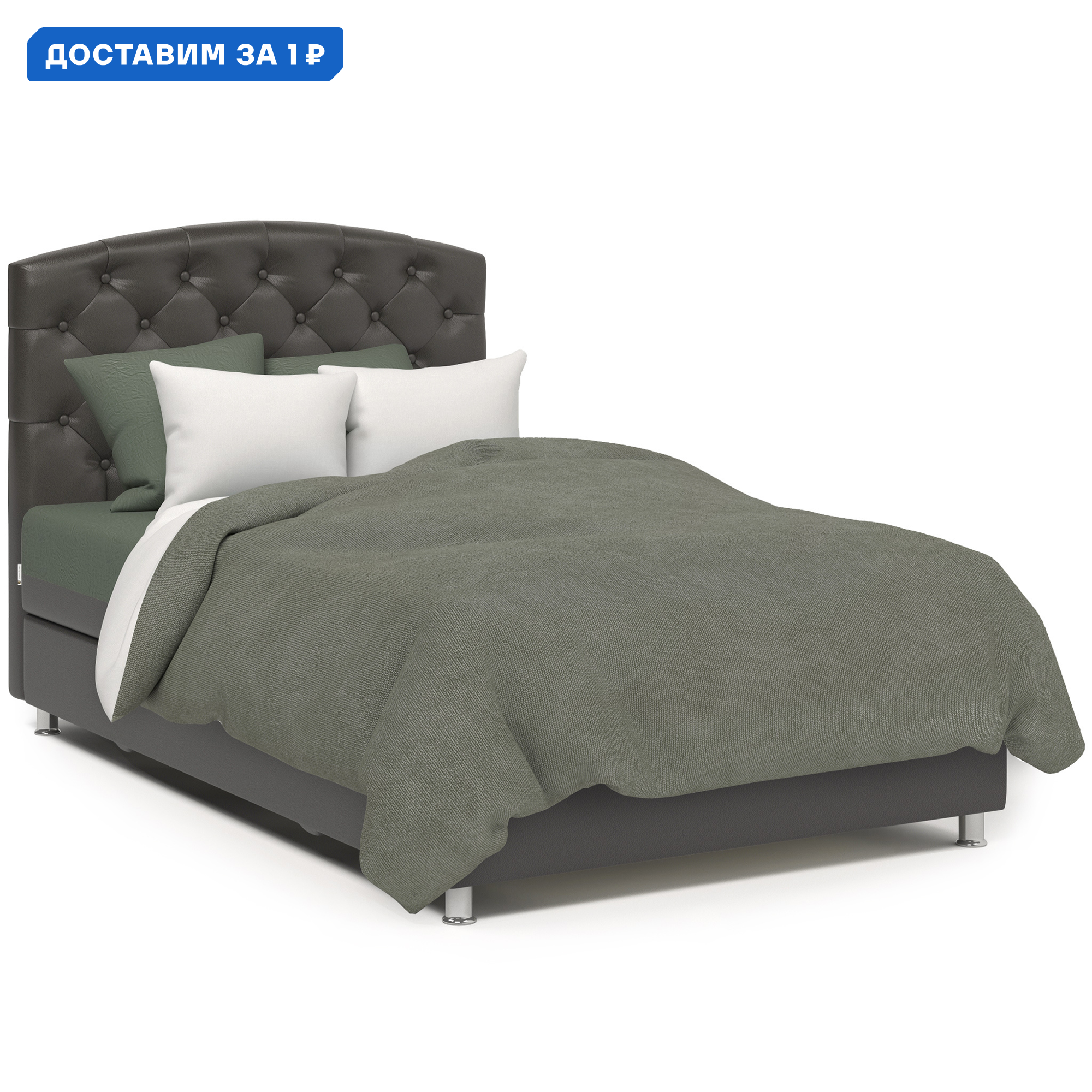 Изображение товара Кровать Премиум 160х198 см массив дерева классика с ящиком в комплекте