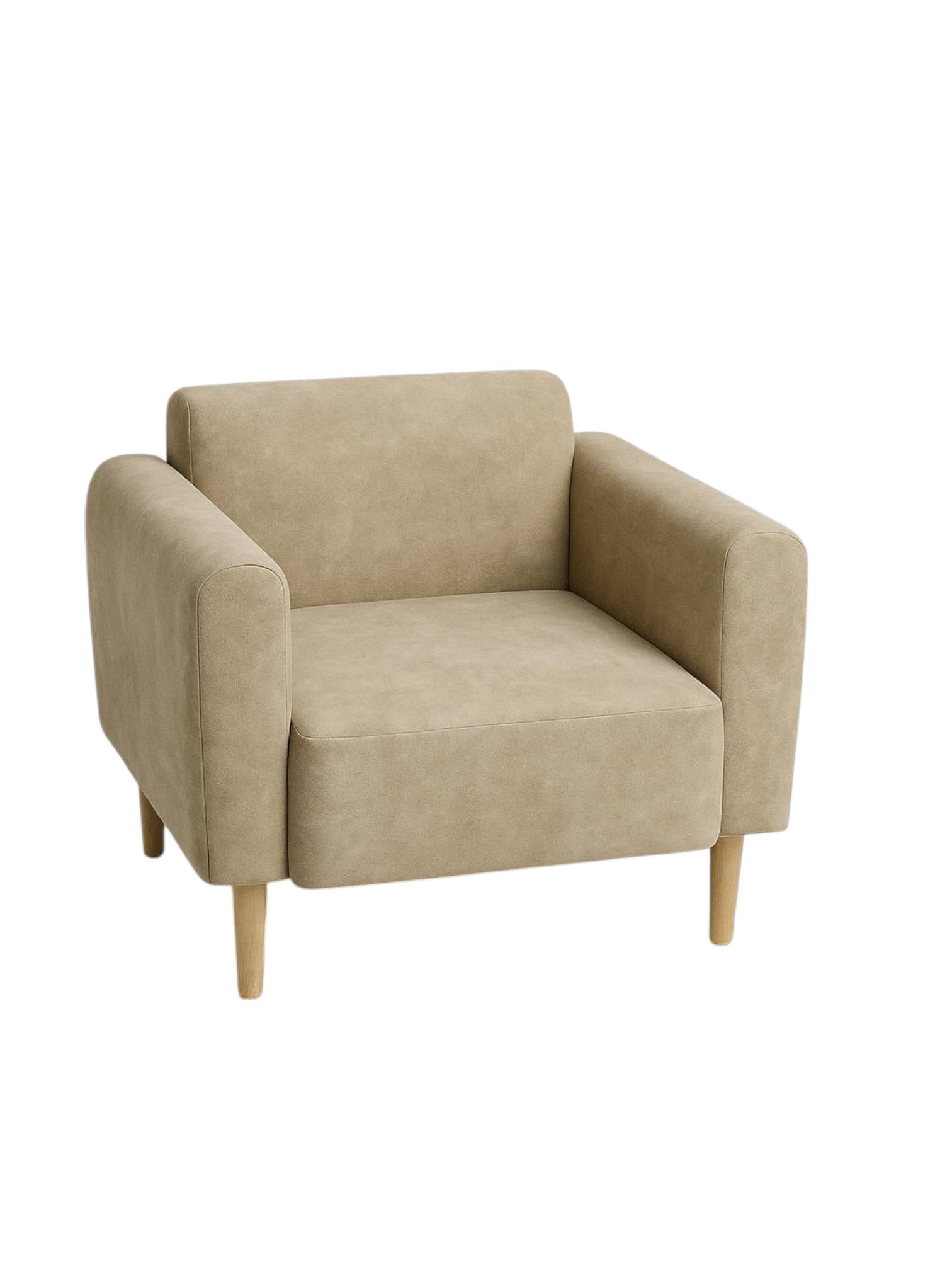 Изображение товара Кресло Рондо из велюра темно-бежевое элегантное и надежное