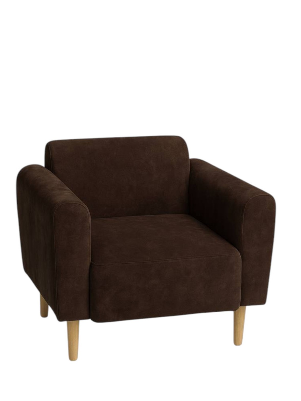 Изображение товара Кресло Рондо 80x73x74 см велюр коричневый/темно-коричневый