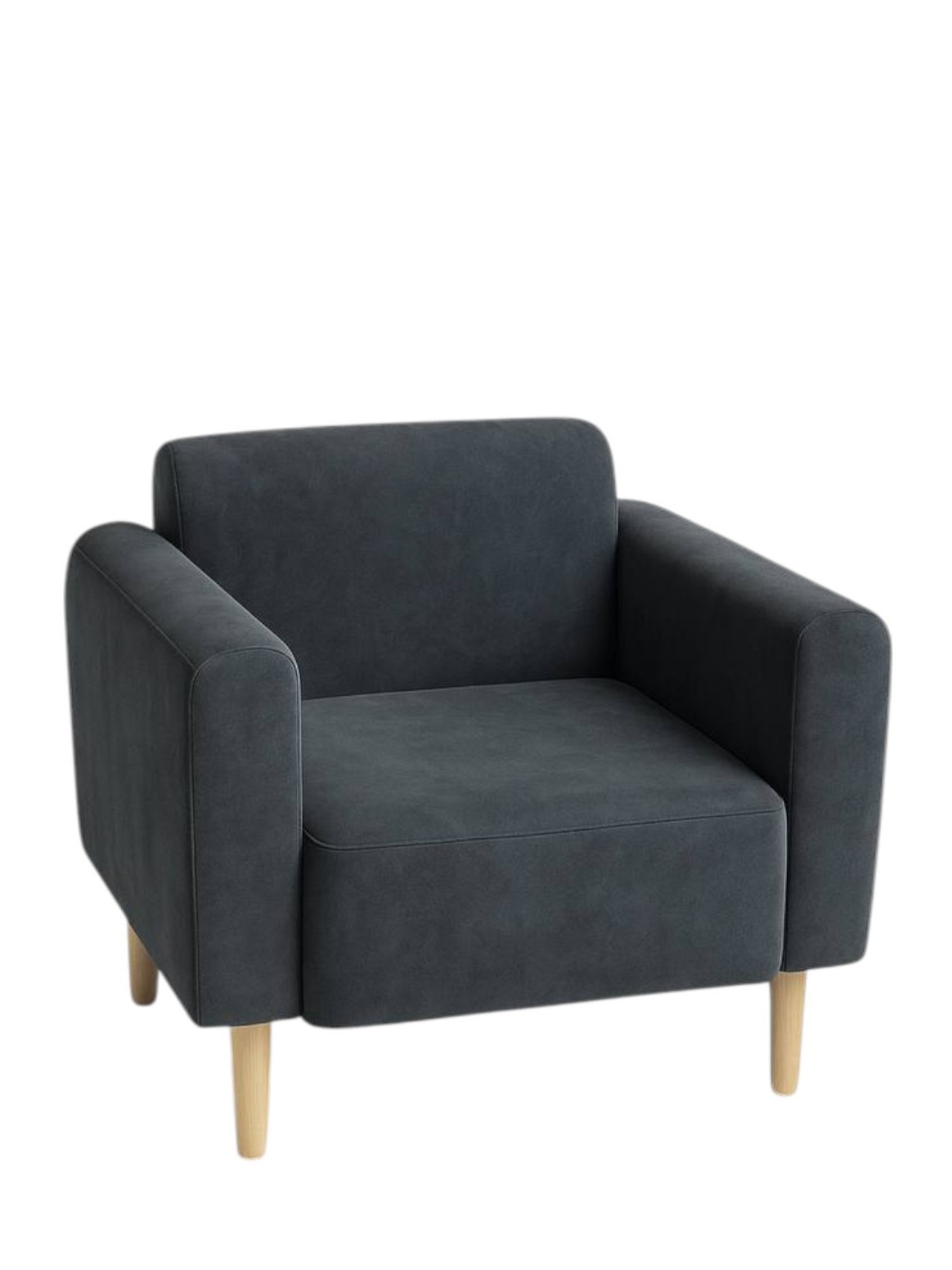 Изображение товара Кресло Рондо из велюра серого цвета, стильное и удобное