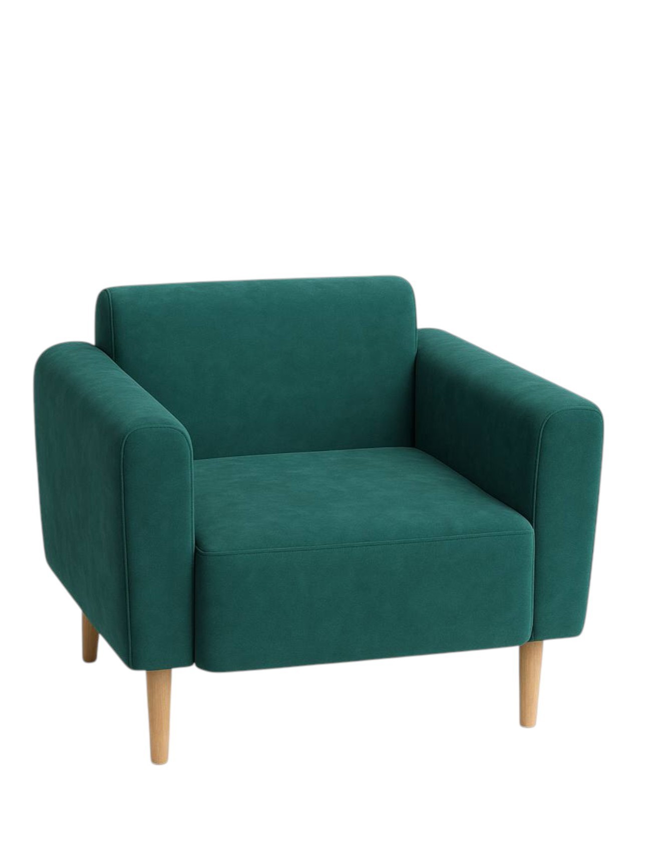 Изображение товара Кресло Рондо экологически чистое стильное для интерьера 80x73x74 см велюр зеленое