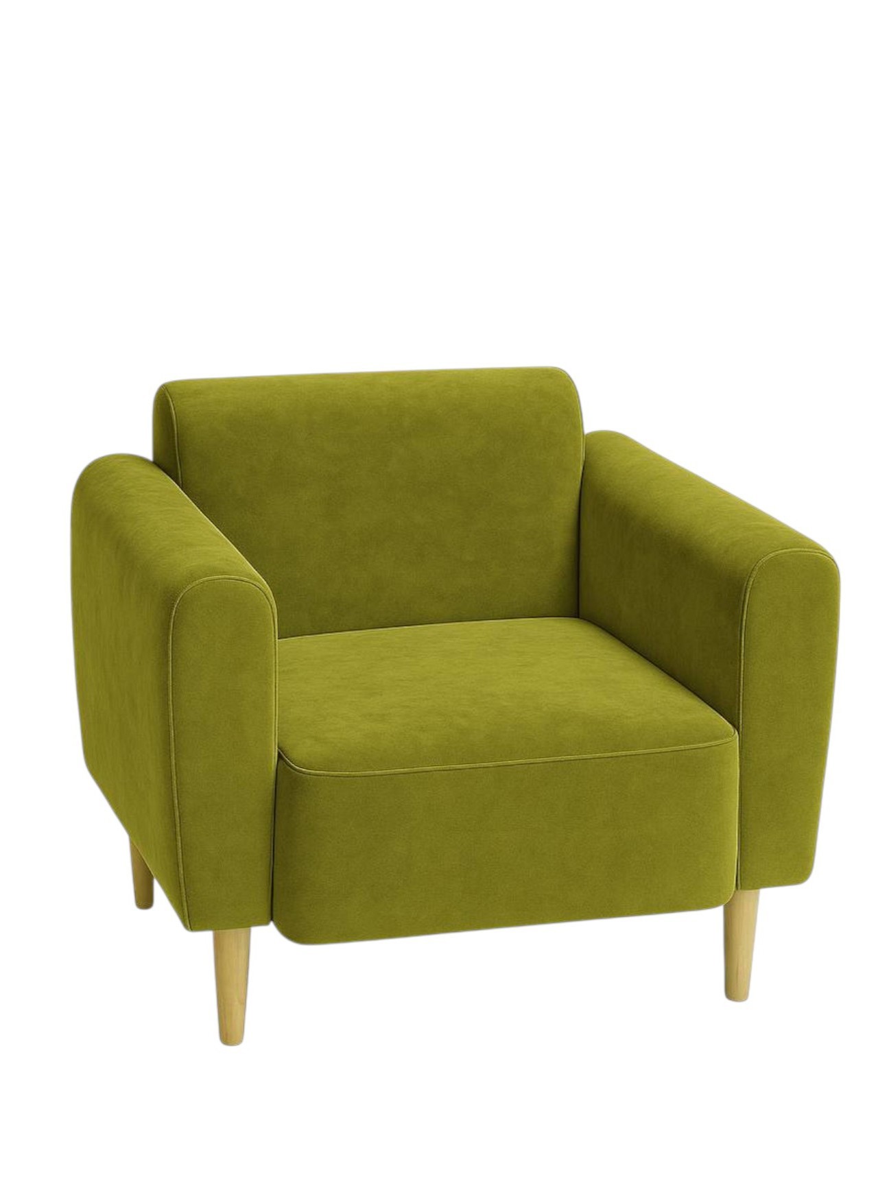 Изображение товара Кресло Рондо светло зеленое велюровое экологичное и стильное