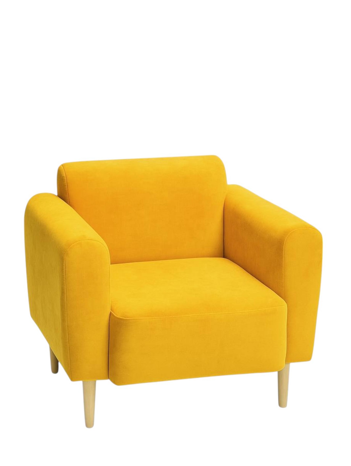 Изображение товара Кресло Диван не мебель Рондо желтого цвета 80x73x74 см