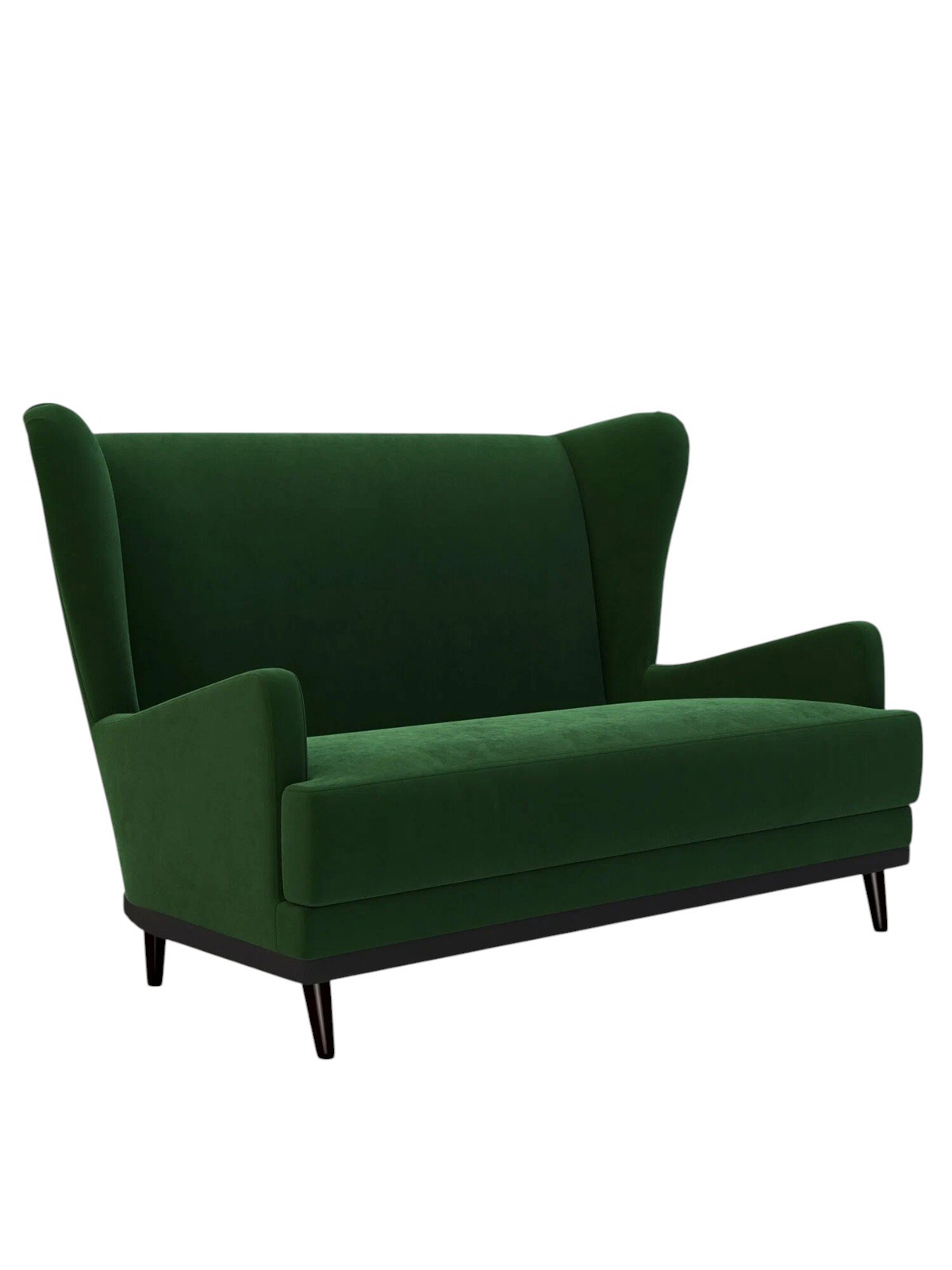 Изображение товара Диван Вегас 138x90x85 см велюр зеленый темно-зеленый для дома и офиса