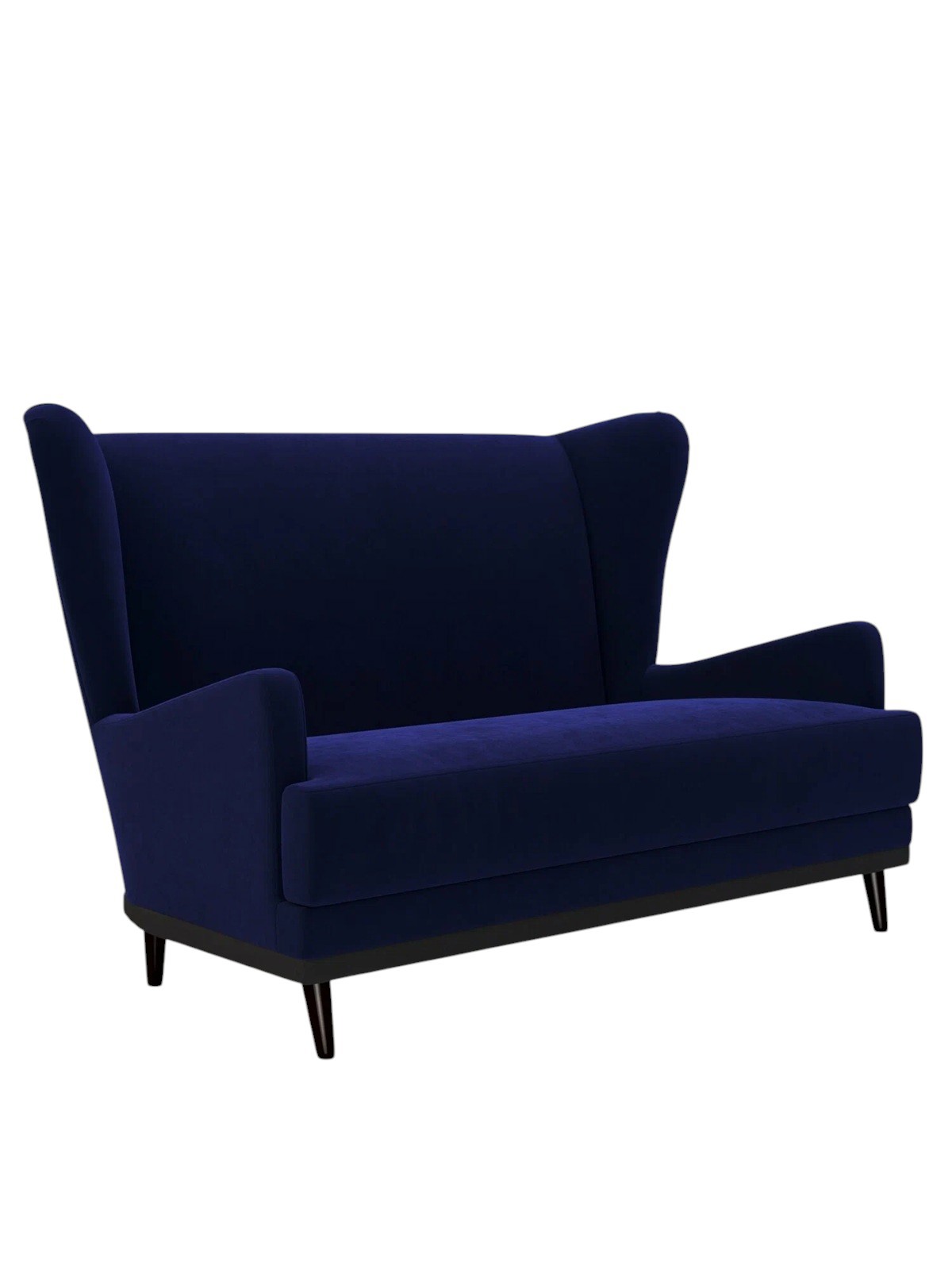 Изображение товара Мини диван Вегас синий из велюра для кухни и детской комнаты