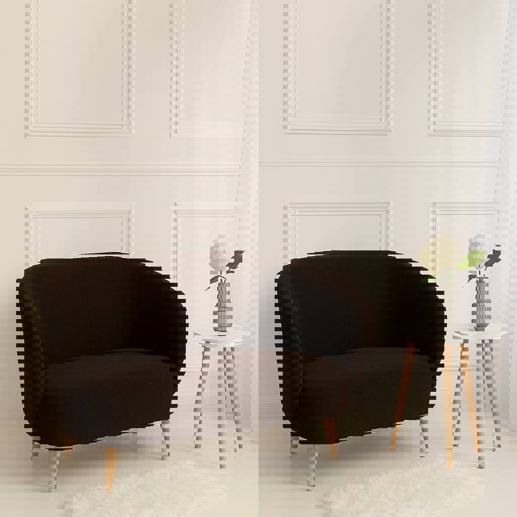 Изображение товара Мягкий диван из велюра с деревянной структурой коричневый