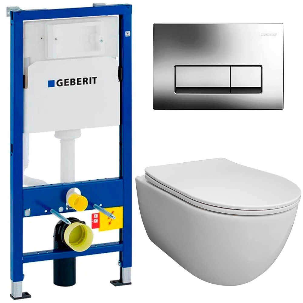 Изображение товара Комплект инсталляции и унитаза Bloomix Diva MD1211R/UF1 безободковый Ceramic с сиденьем