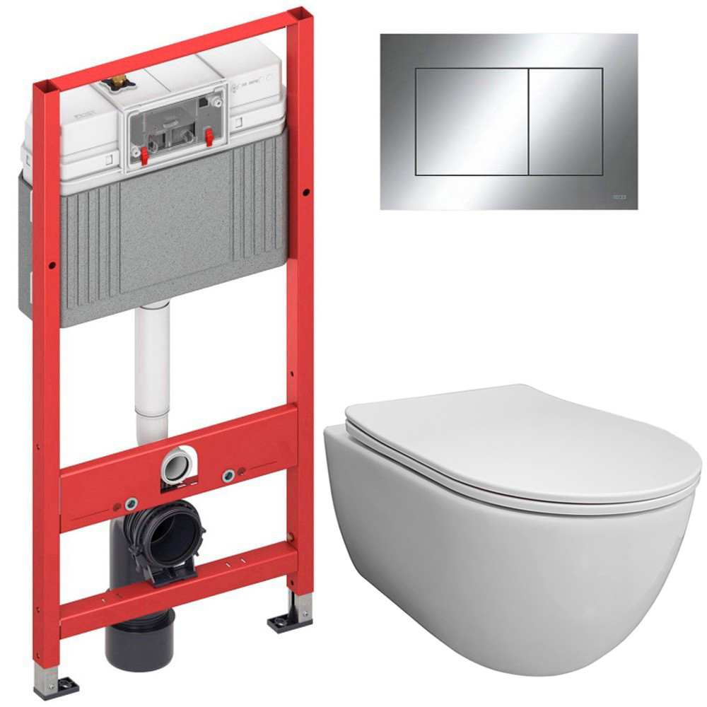 Изображение товара Комплект инсталляции с унитазом Bloomix Diva MS-192935 безободковый фарфор Россия