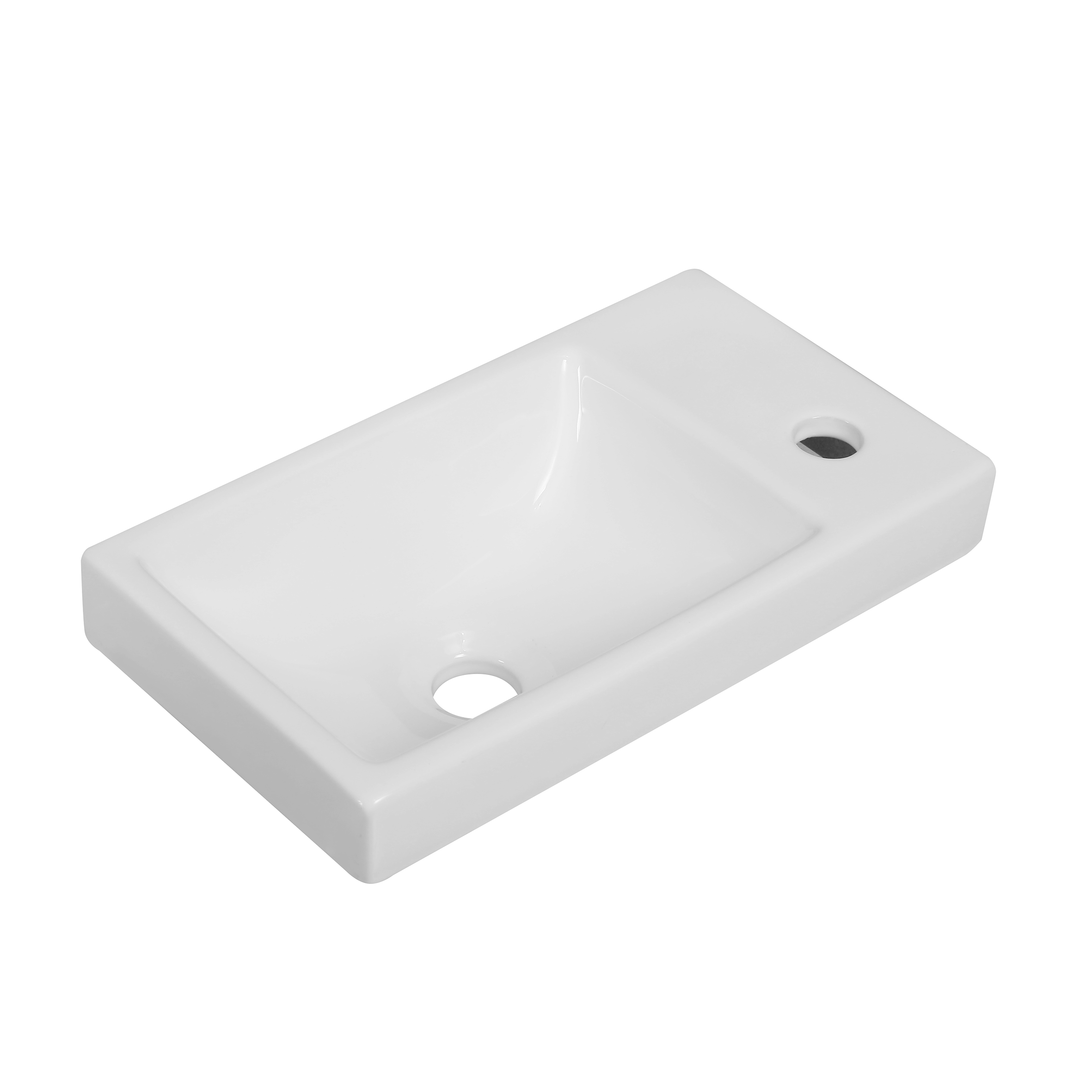 Изображение товара Мебельная раковина Oliveeka 7091B белая глянцевая для ванной комнаты