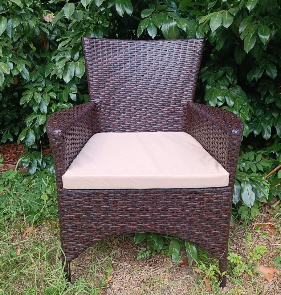 Изображение товара Садовое кресло Sunset Кипр XL из искусственного ротанга, коричневое Изображение товара Садовое кресло Sunset Кипр XL из искусственного ротанга, коричневое