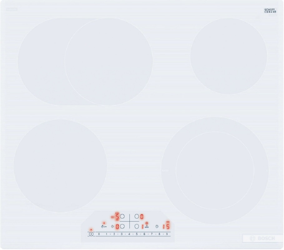 Изображение товара Электрическая варочная панель Bosch Serie 6 PKN652FP2E 66 см 4 конфорки белый