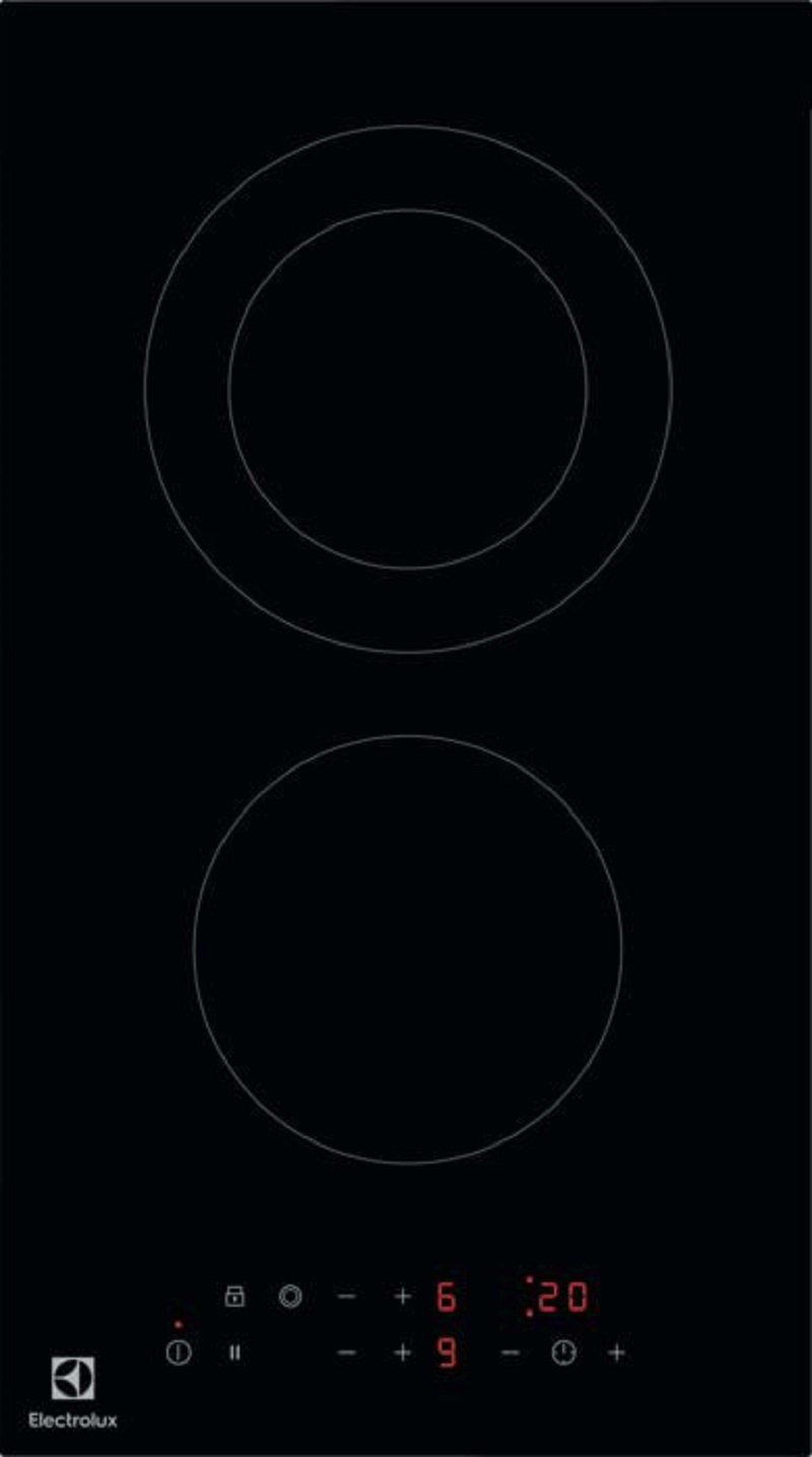 Изображение товара Электрическая варочная панель Electrolux LHR3233CK 38 см 2 конфорки стеклокерамика черный