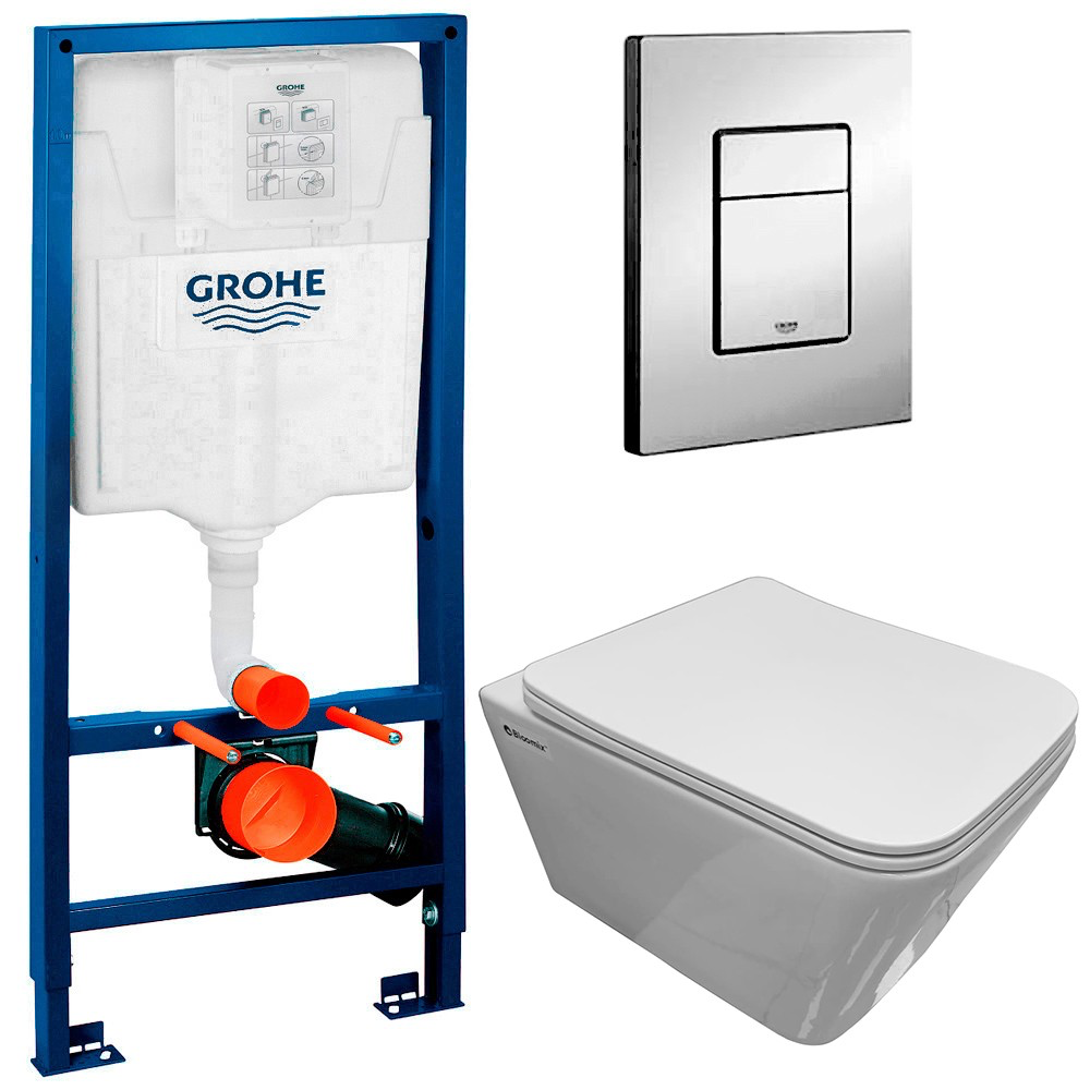 Изображение товара Комплект инсталляции Grohe Rapid SL 38772001 с унитазом Bloomix Regnum 1202