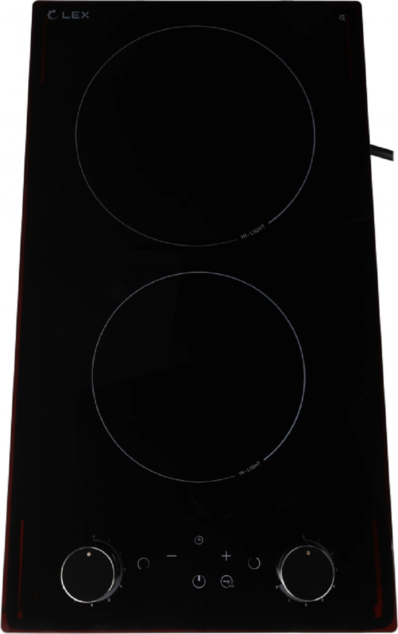 Изображение товара Электрическая варочная панель Lex EVH 320M BL 37 см 2 конфорки цвет черный